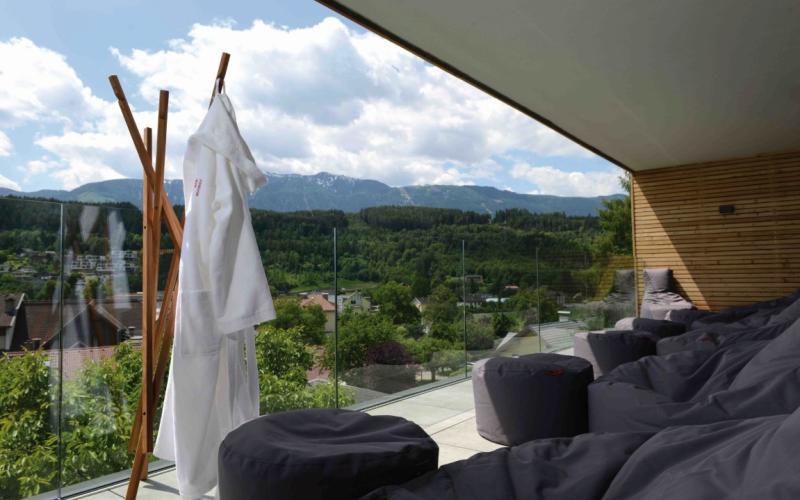 Terrasse im Spabereich des Hotels Moserhof
