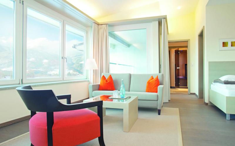 Beispiel eines modernen Einzelzimmers im Parkhotel Igls