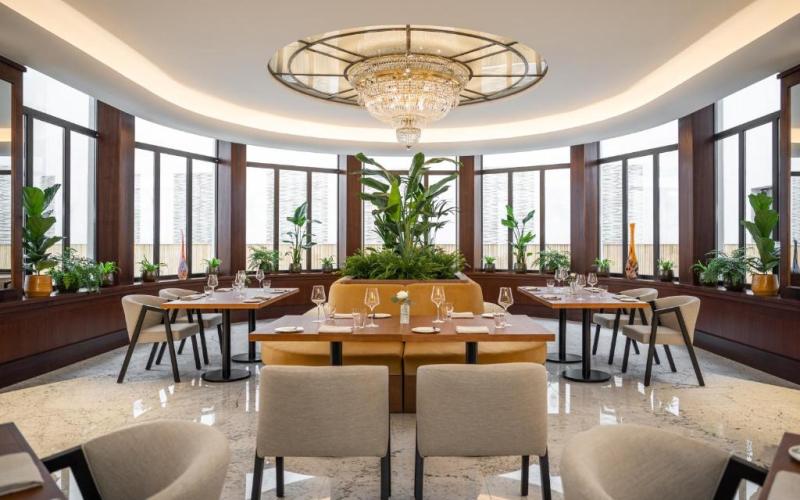 Modernes Ambiente im Restaurant im Almanac X Alcron Prague