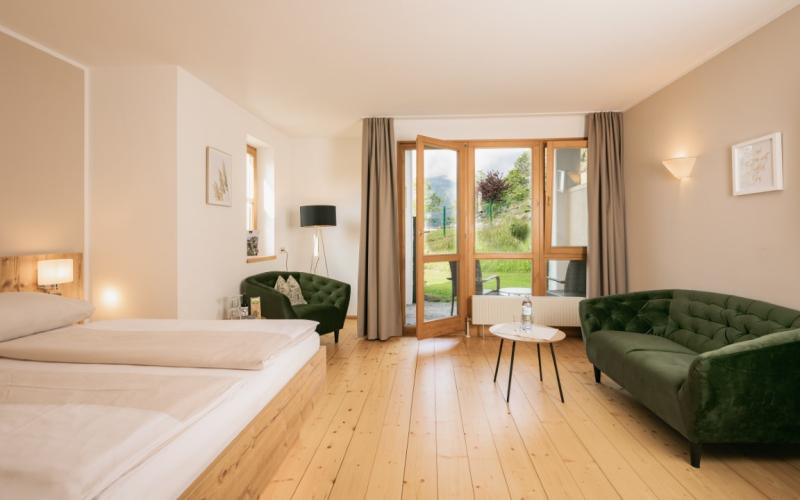 Beispiel eines Doppelzimmers im Naturhotel Landhof Irschen