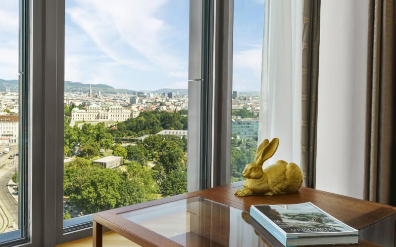 Ausblick aus einer Suite des Andaz Hotel Vienna