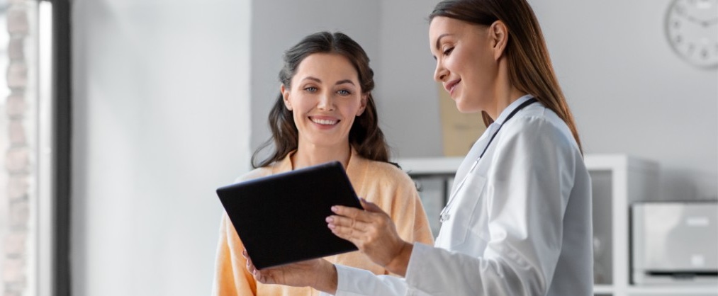 Beratungsgespräch mit einer Ärztin